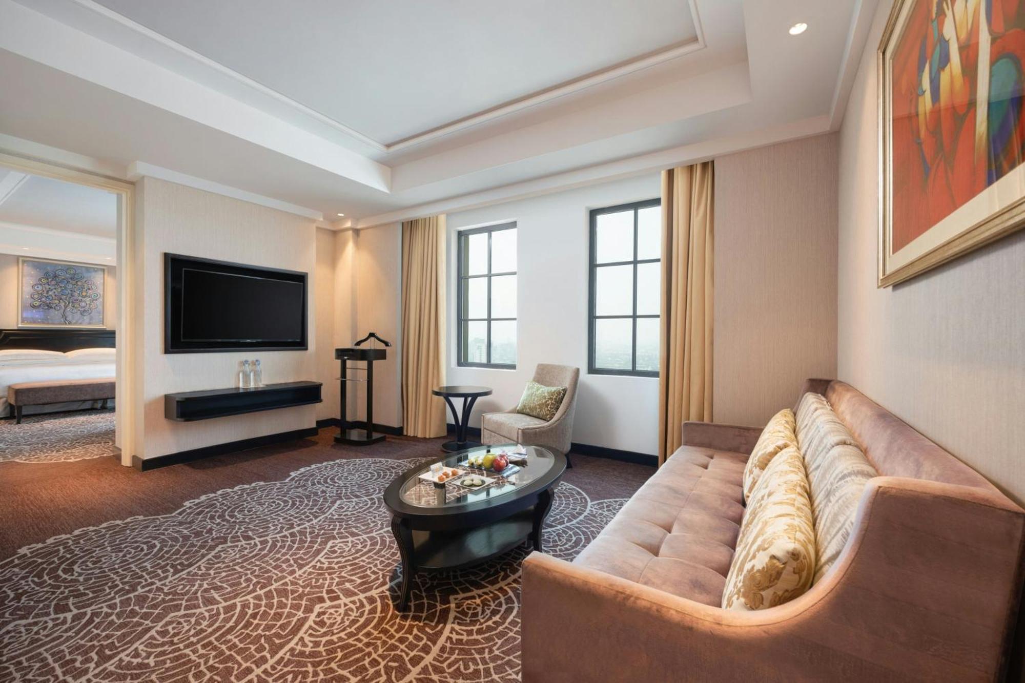 Itc Royal Bengal, A Luxury Collection Hotel, Kalkutta Kültér fotó A suite at the hotel